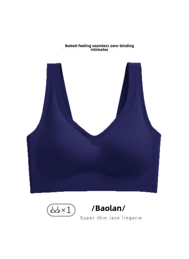 Naked One-piece Back Buckle Seamless Large Size Underwear Women's Full Cup Sports Bra Rimless Thin Yoga Bra