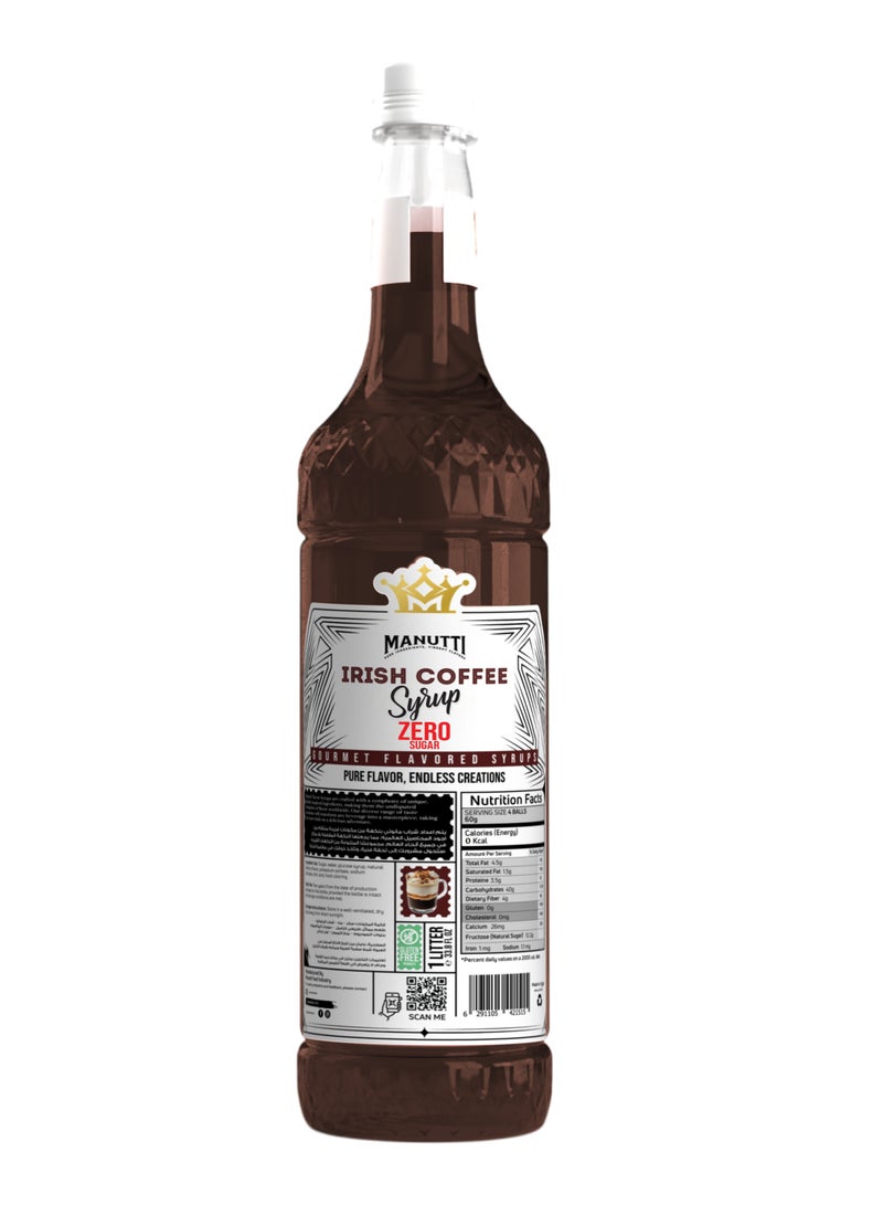 Manutti Irish Coffee ZERO SUGAR Syrup 1 Liters - Image 2