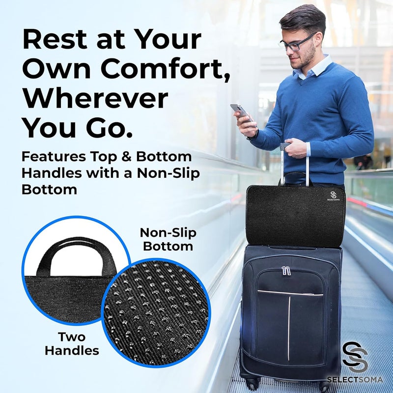 SelectSoma Travel Gel Seat Cushion for Long Sitting - Travel Pad for Car, Truck, Office Chair, Wheelchair - Cooling Gel Cushion for Sciatica, Tailbone, Back Pain, and Pressure Relief - Image 3