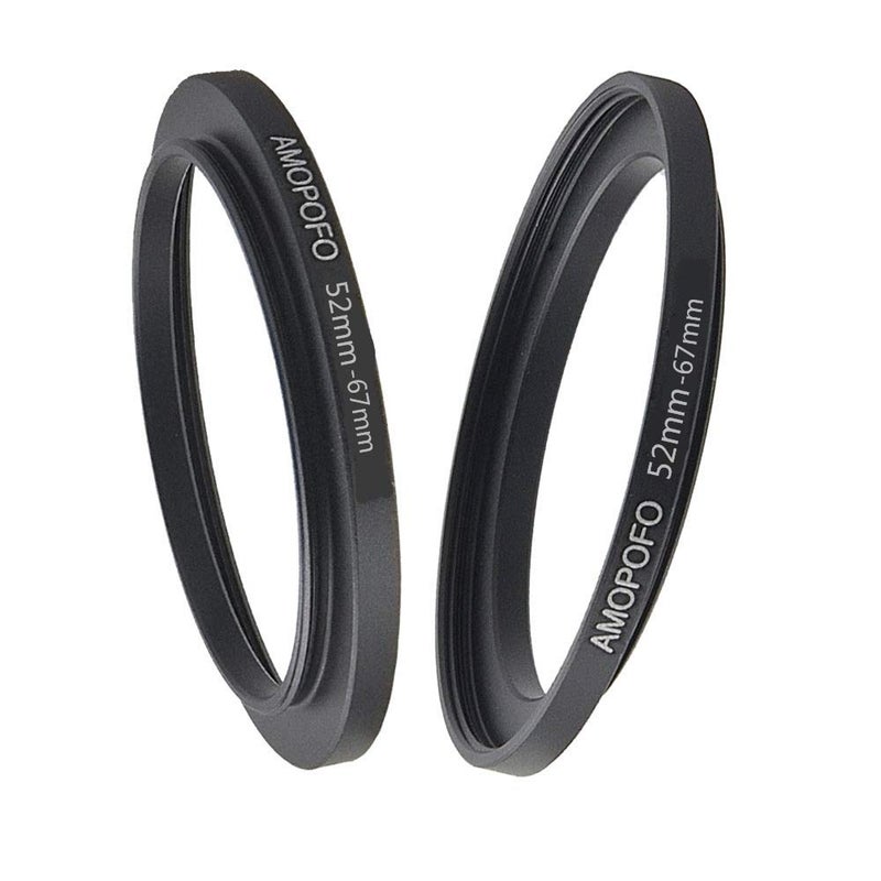 Amopofo 52 to 67mm /52mm to 67mm Step Up Ring Filter Adapter for UV,ND,CPL,Metal Step Up Ring,Compatible with All 52mm Camera Lenses & 67mm Accessories - Image 2