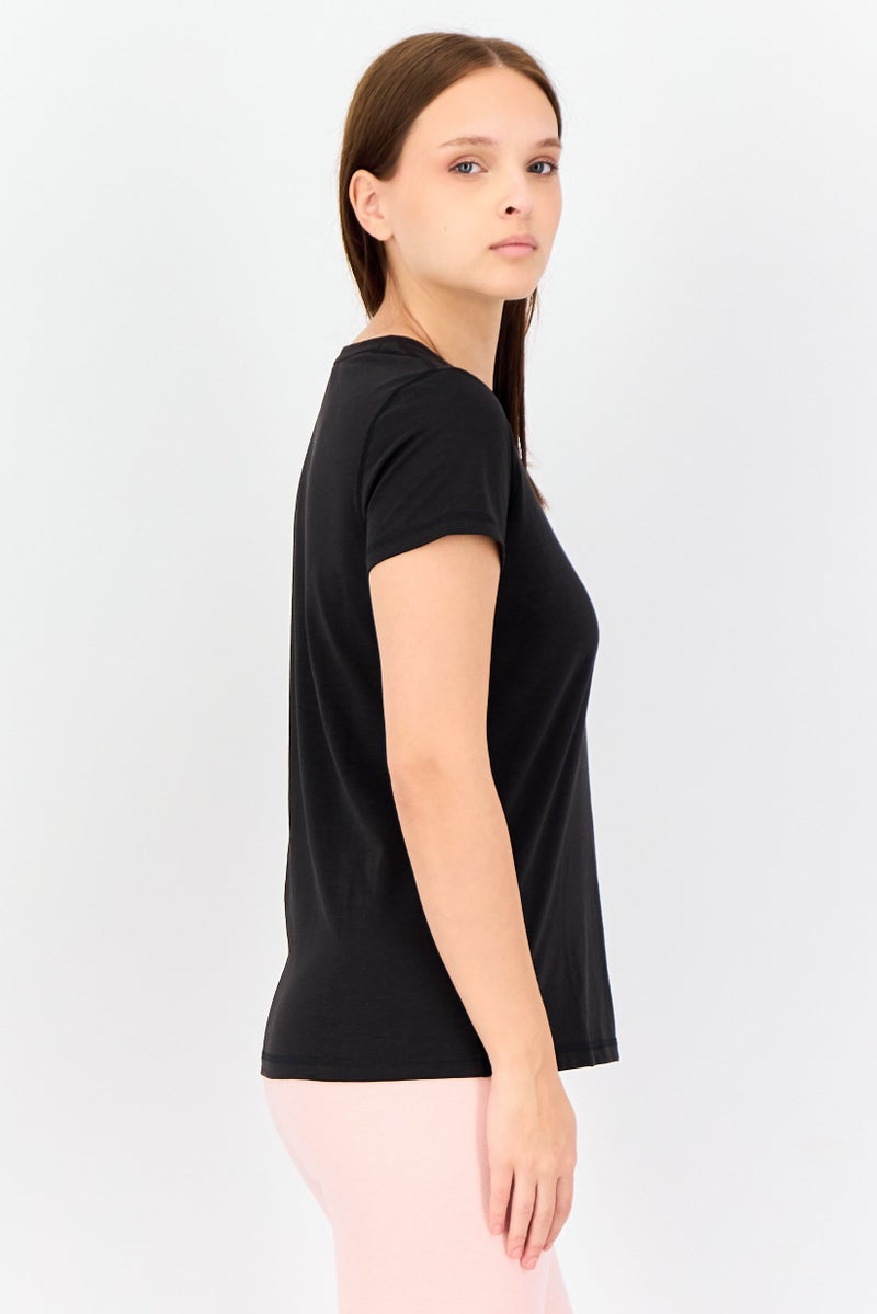 PUMA Women Sportswear Fit Short Sleeves Running T-shirt, Black - Image 2