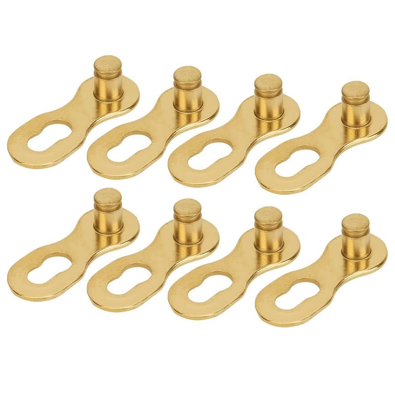 Golden Steel Bike Chain Connector Connector Set 4 Pairs for 12 Speed Road Mountain Bikes - Image 1