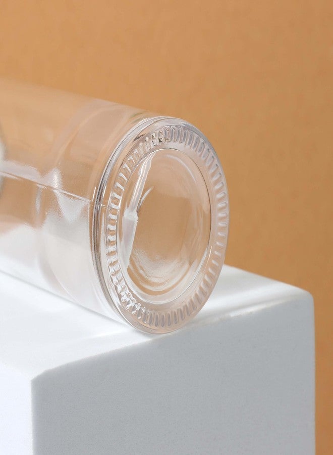 COSIDEA 6 pcs Empty 1.67oz / 50ml bamboo lids Clear glass bottle with lotion pump dispenser, refillable emulsion cosmetic cream Serum bottles, toiletries refill travel container - Image 3