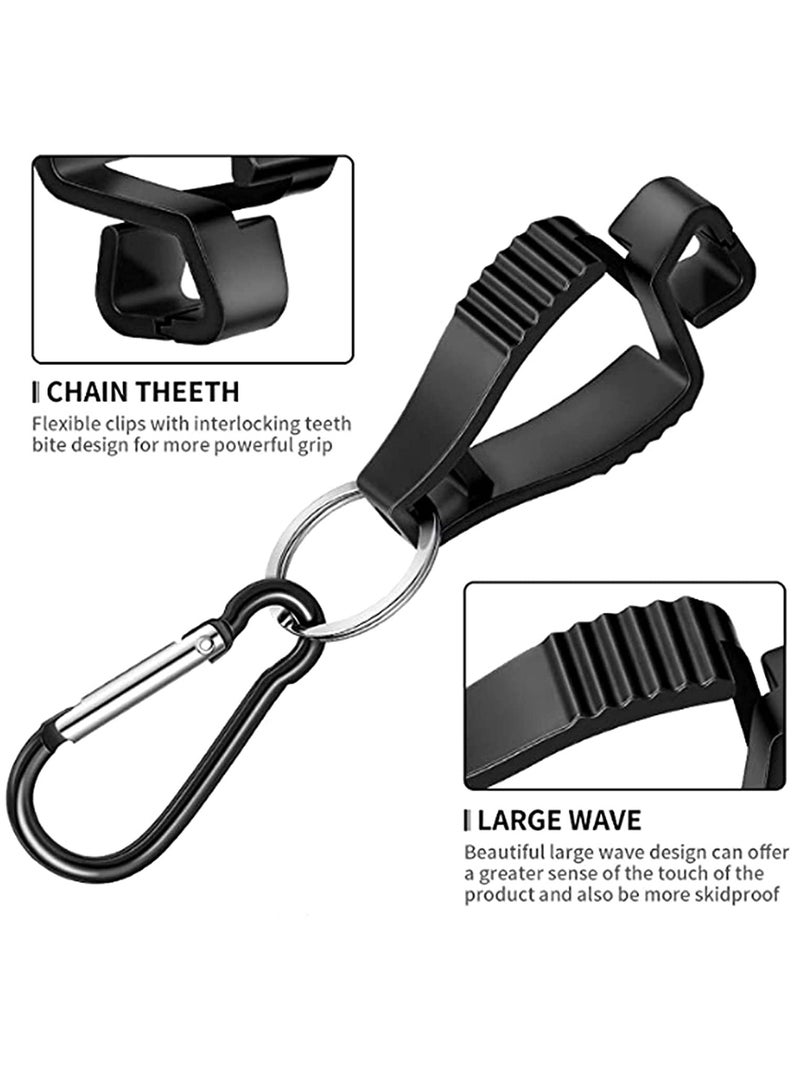 SOLARAE 6 Pack Glove Clips for Work Glove Holders,Glove Belt Clip With Metal Carabiners,Easy to Wear Glove Clip, Tools, & Towel Holder, Ideal for Men Safety Construction Worker Guard Labor - Image 2