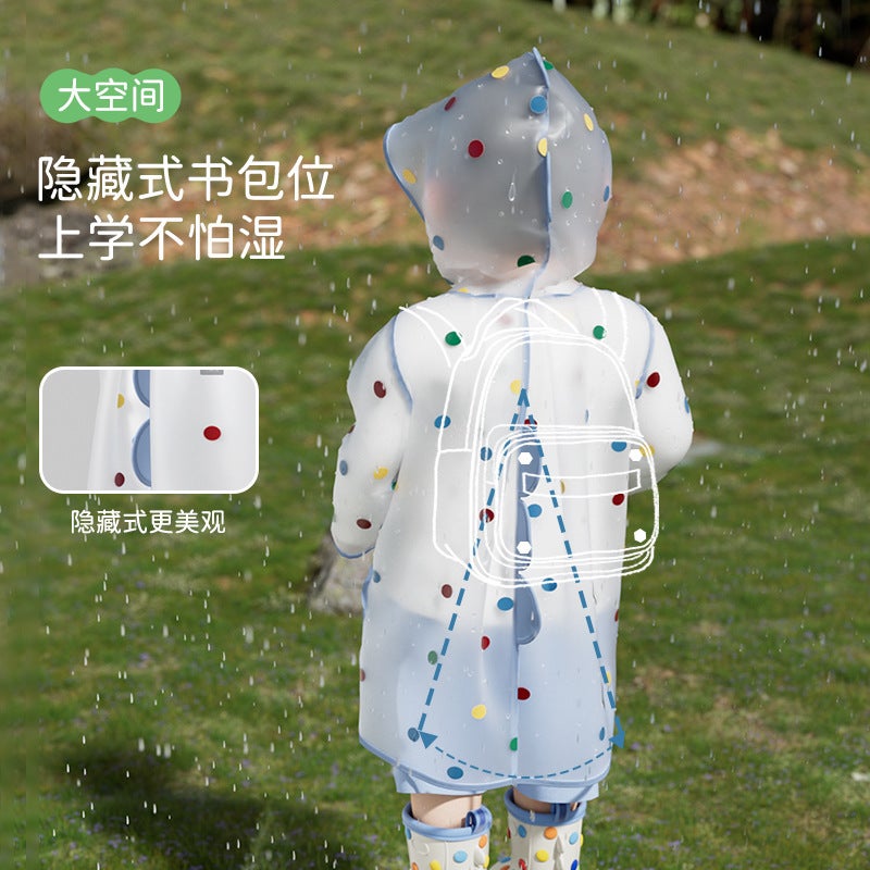 Tiktok Little Red Book Explosions Rainbow Bean Shark Children'S Rain Boots Children'S Raincoat Suit 24 Years New Baby Rain Boots - Image 3