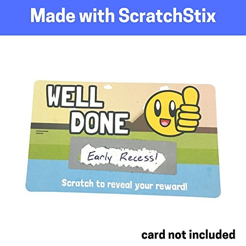 ScratchStix 1200 Pack, Scratch Off Stickers Labels - Rectangle, Gray, 1.9 x 0.6 - Image 5
