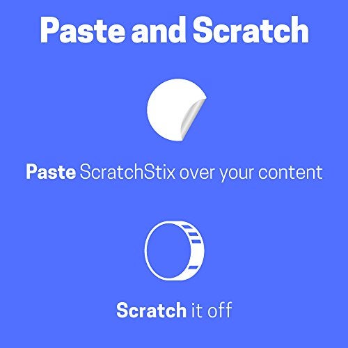 ScratchStix 1200 Pack, Scratch Off Stickers Labels - Rectangle, Gray, 1.9 x 0.6 - Image 4