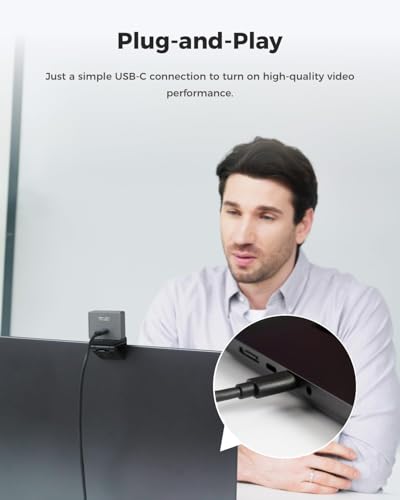 OBSBOT Meet 2 Al-Powered 4K Webcam— Ultra HDR,1080p@60FPS,1/2" CMOS,4X Digital Zoom,Plug&Play,Built-in Dual Mic—Work with Skype, Zoom/ MS_Teams/Google Meet—for Online Call/Meeting/Educate-Grey - Image 2