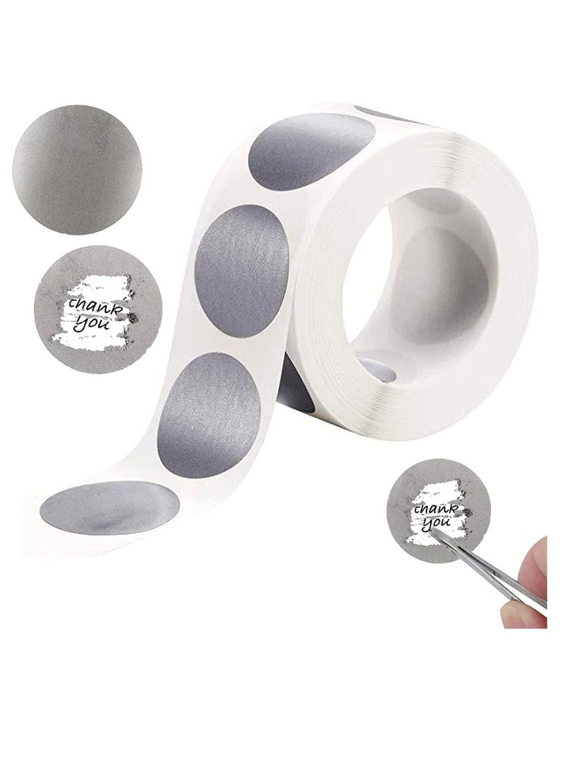 بريميفي 300 قطعة من ملصقات الخدش باللون الفضي مقاس 1 بوصة - Image 1