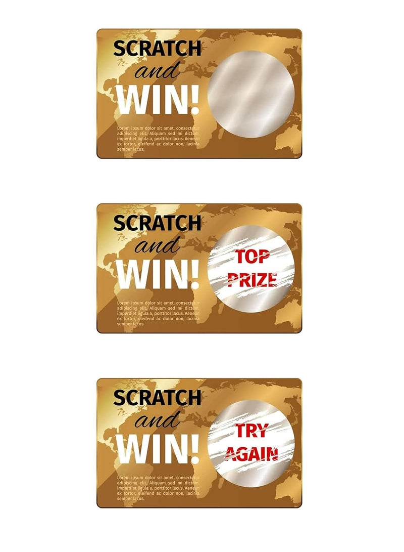 بريميفي 300 قطعة من ملصقات الخدش باللون الفضي مقاس 1 بوصة - Image 4