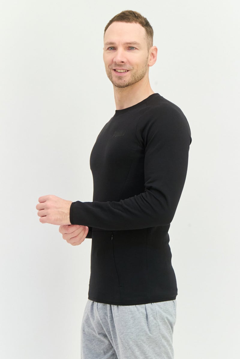 PUMA Men Sportswear Fit Long Sleeve Outdoor T-Shirts, Black  - Image 2