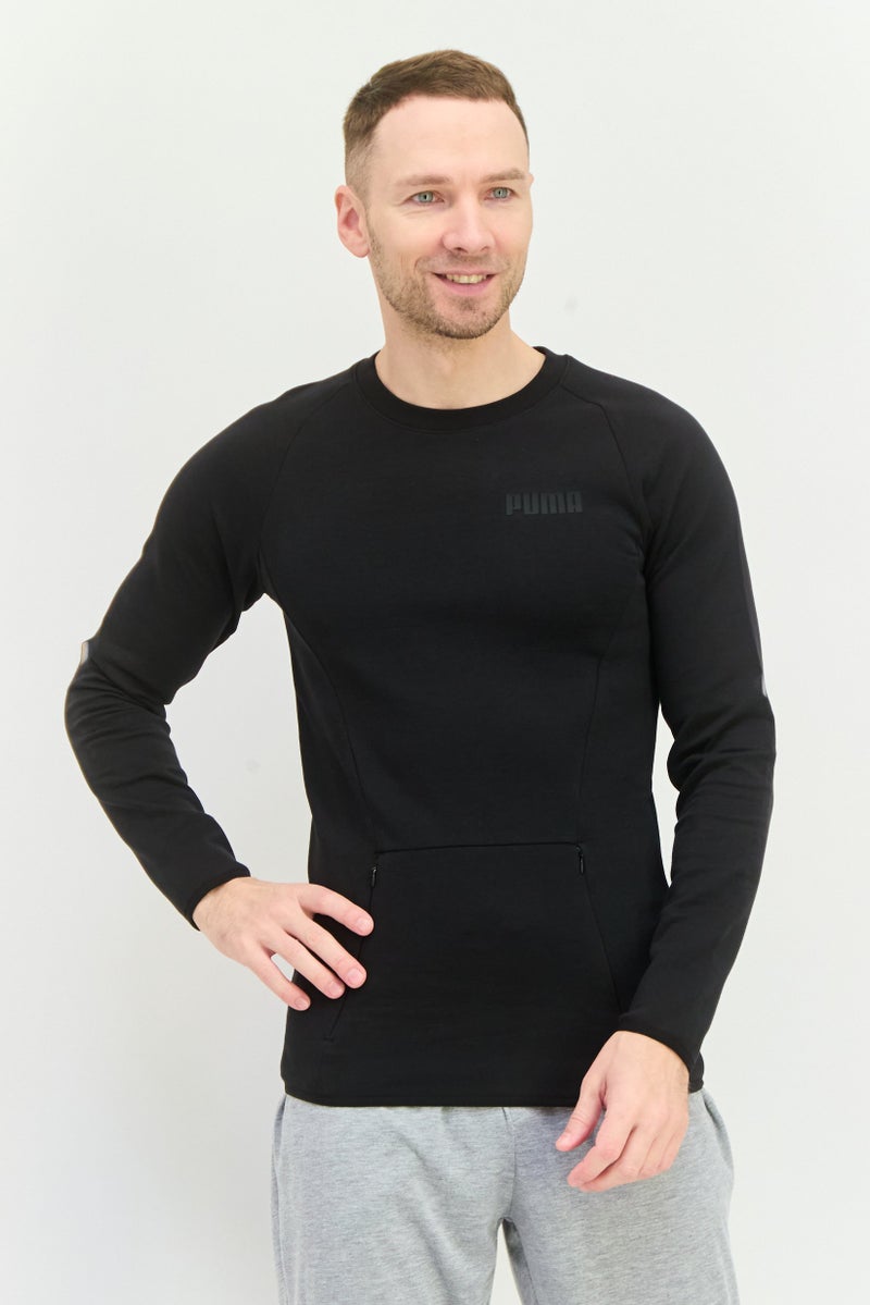 PUMA Men Sportswear Fit Long Sleeve Outdoor T-Shirts, Black  - Image 1
