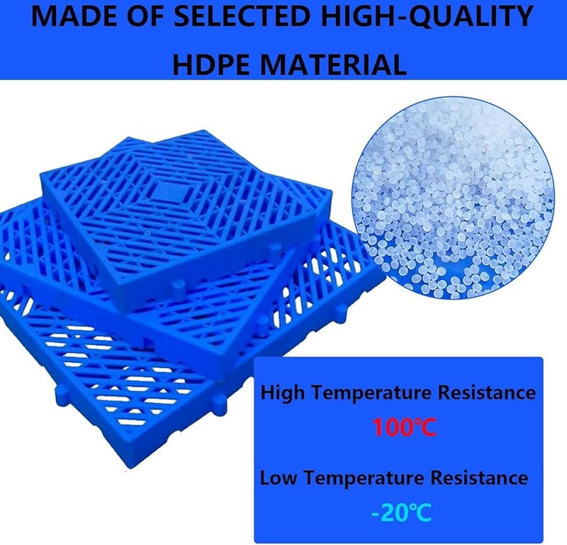 2 Pcs Lightweight Plastic Pallet Grid Rack 50x50cm Moisture Proof for Indoor Outdoor - Image 4