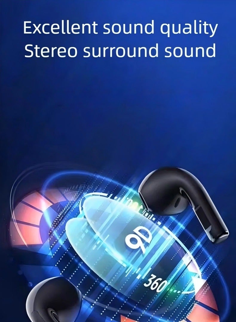 PRO Wireless Bluetooth Earbud Headphone，Earphone with Bass Stereo Semi In-Ear Bluetooth Headphone, Light-Weight Earbud - Image 4