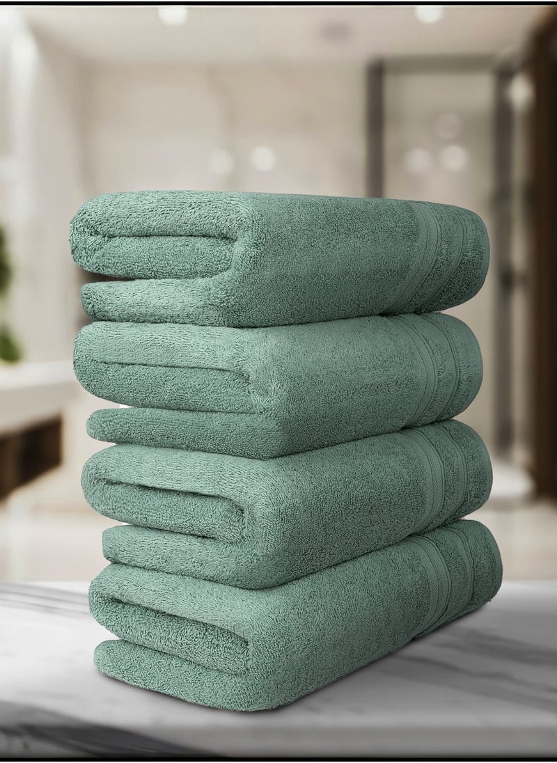 CLEANUP TOWELS - Cleanup Towels Set of 04 Bath Towels. Size 70x130 Cm. Durable Quality With Excellent Color Options Specially Designed To Match Your Washrooms, Homes, Spas And Hotels As You Desire. Well Absorbant Durable Lasts Long. 550 + GSM Guranteed. - Image 1