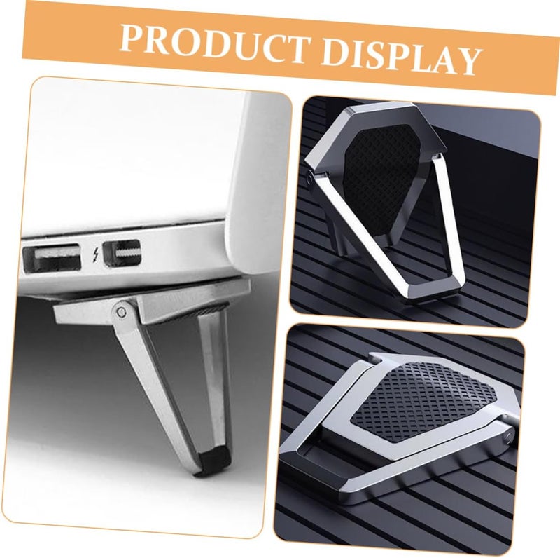 DOITOOL Portable Laptop Stand Riser Aluminum Alloy Cooling Pad Adjustable Height Foldable Design for Desk Use Compatible Notebooks and Tablets - Image 3