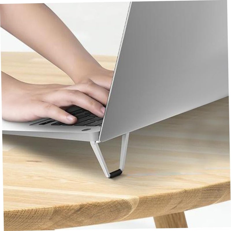 DOITOOL Portable Laptop Stand Riser Aluminum Alloy Cooling Pad Adjustable Height Foldable Design for Desk Use Compatible Notebooks and Tablets - Image 5