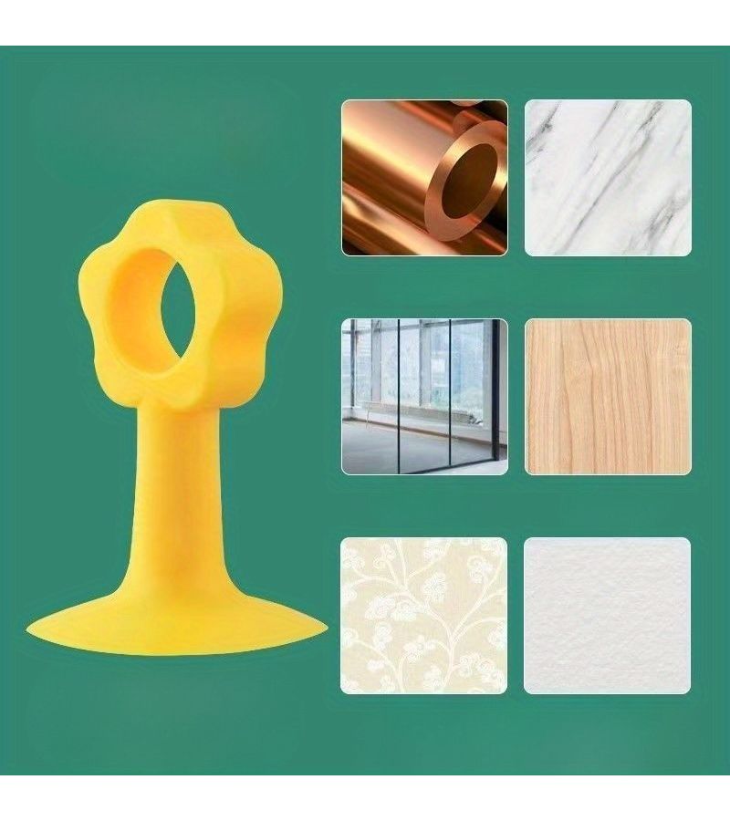 5 Pack Door Stoppers No Drill Bumper Set Yellow Blue Pink White Green Bathroom Bedroom Quiet - Image 4