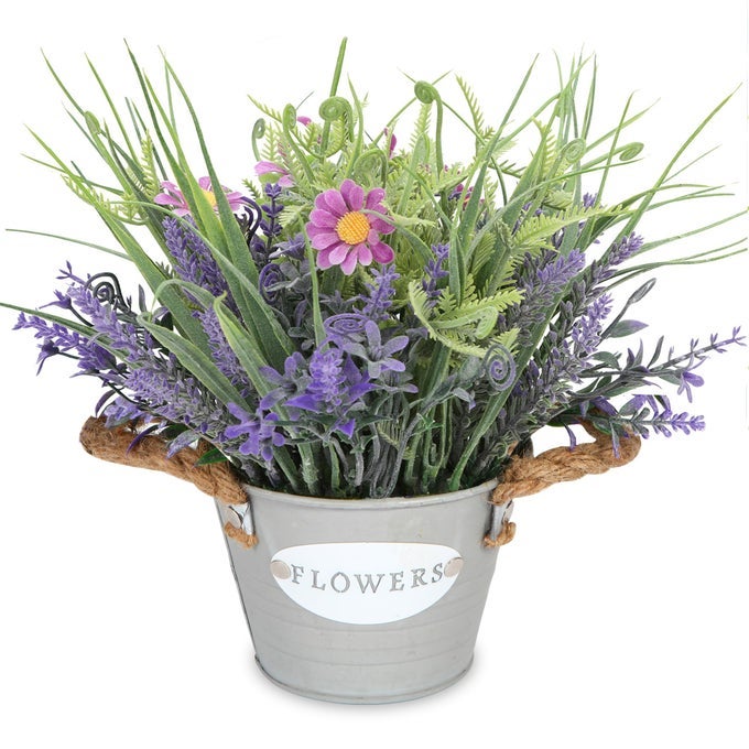 ARTIFICIAL PLANTS GREENERY FAUX LAVENDER FLOWERS PURPLE IN POT 10 TALL FAKE POTTED PLANT FOR HOME LIVING ROOM PATIO COFFEE TABLE FARMHOUSE AESTHETIC BEDROOM BATHROOM DECOR
