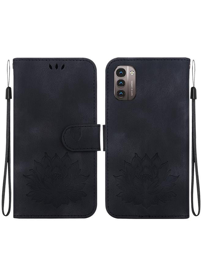 The Bros Case For Nokia G21 / G11 Lotus Embossed Leather Phone Case 