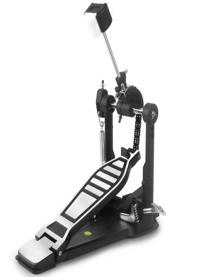 Seteol Single Kick Bass Drum Pedal, Heavy-Duty Double Chain Bass Pedal Foot Percussion Hardware for Intense Play, Fully Adjustable Power Cam System & 4-Sided Beater Drum Set Instrument (Single Pedal) - Image 1