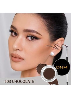 DNM evpct 2Pcs Eyebrow Gel Pomade Dark brown Shaping Kit with Dual-ended Brush Eyebrow Styling Gel Kit Long Lasting Waterproof Colored Eyebrow Gel Paint Pencil Tinting Kit pintura de cejas, CHOCOLATE  - Image 2