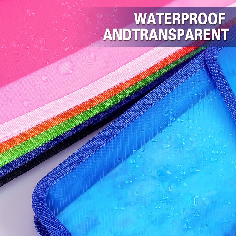 Tamaki Plastic Expanding File Folder, Transparent envelopes with Snap Closure, No Dividers, Large Capacity, Fit Letter/A4 Size (Blue) - Image 5