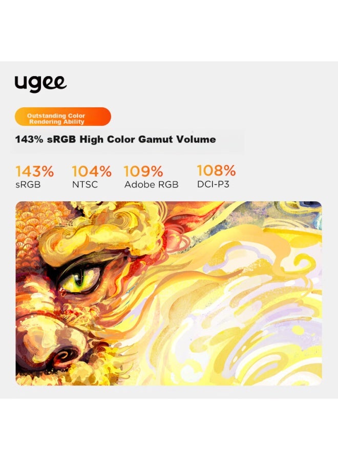 Ugee Digital Drawing Tablet 16k Pressure Sensitivity Handwriting Screen Computer Drawing Screen Drawing Handwriting Tablet Lcd Writing Screen Ue16 - Image 4