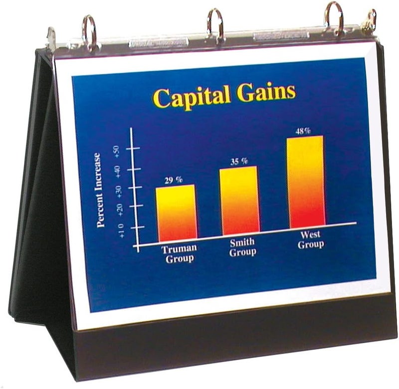 StoreSMART - Flip Chart Easel Presentation Binder - Landscape/Horizontal - Black - VH424