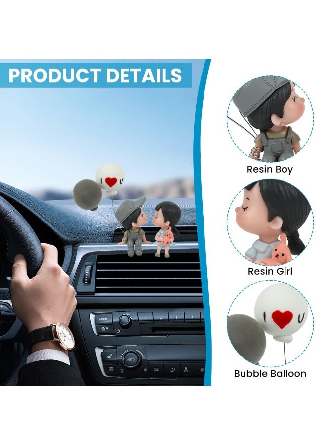 CCYY Car Ornaments,Romantic Balloon Couple Car Accessory – Decorative Figure with I Love You Written on It,Versatile Decoration for Office, Shelf, Table, Living Room, and Car Dashboard,Cute Tabletop Ornament - Image 5
