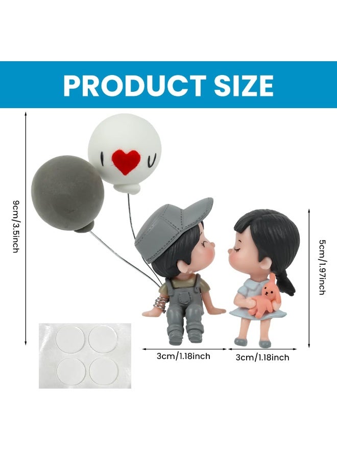 CCYY Car Ornaments,Romantic Balloon Couple Car Accessory – Decorative Figure with I Love You Written on It,Versatile Decoration for Office, Shelf, Table, Living Room, and Car Dashboard,Cute Tabletop Ornament - Image 4