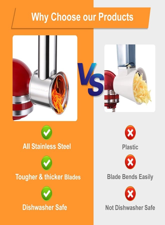 KINGEAGLE Stainless Steel Slicer Shredder Attachments - Image 3