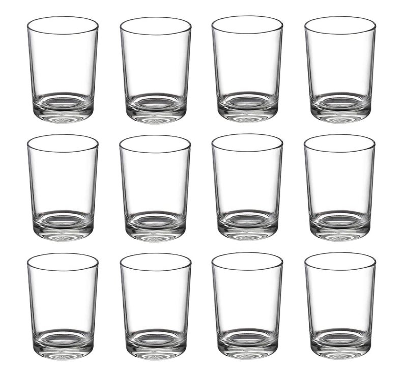 Crocera Plain Chai Glass125 ml Set of 12 PcsCrystal Clear for Serving Juice Coffee Tea - Image 1