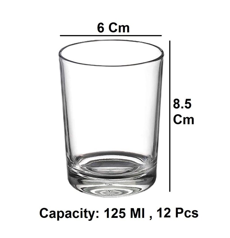 Crocera Plain Chai Glass125 ml Set of 12 PcsCrystal Clear for Serving Juice Coffee Tea - Image 3