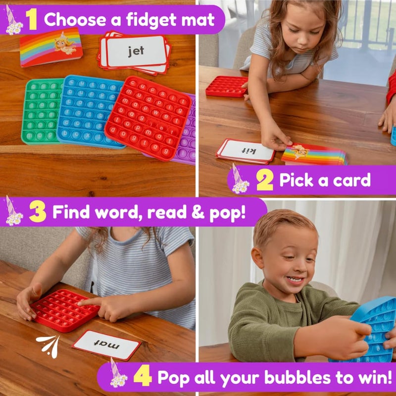 THE FIDGET GAME Word Pop, CVC Words - Learn to Read in Weeks - Multisensory Reading & Phonics Interactive Game Ideal for Pre Kindergarten to 1st Grade (Packaging May Vary) - Image 4