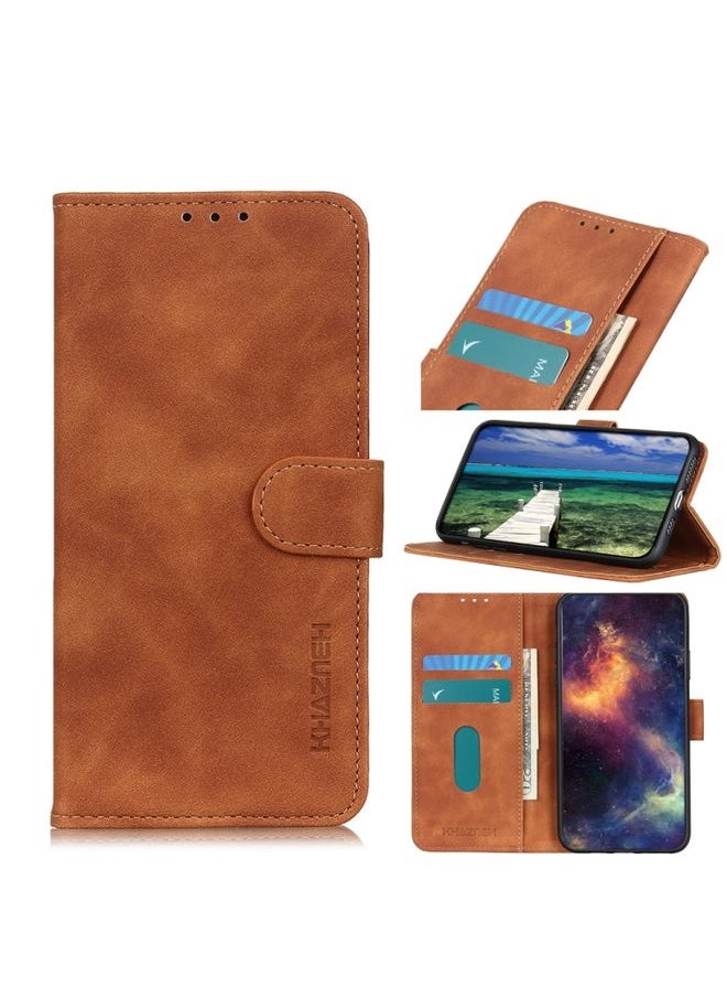 HuHa - Case Cover For Xiaomi Poco M3 Pro 4G / Poco M3 Pro 5G / Redmi Note 10 5G KHAZNEH Retro Texture PU + TPU Horizontal Flip Leather Case with Holder & Card Slots & Wallet Brown - Image 1
