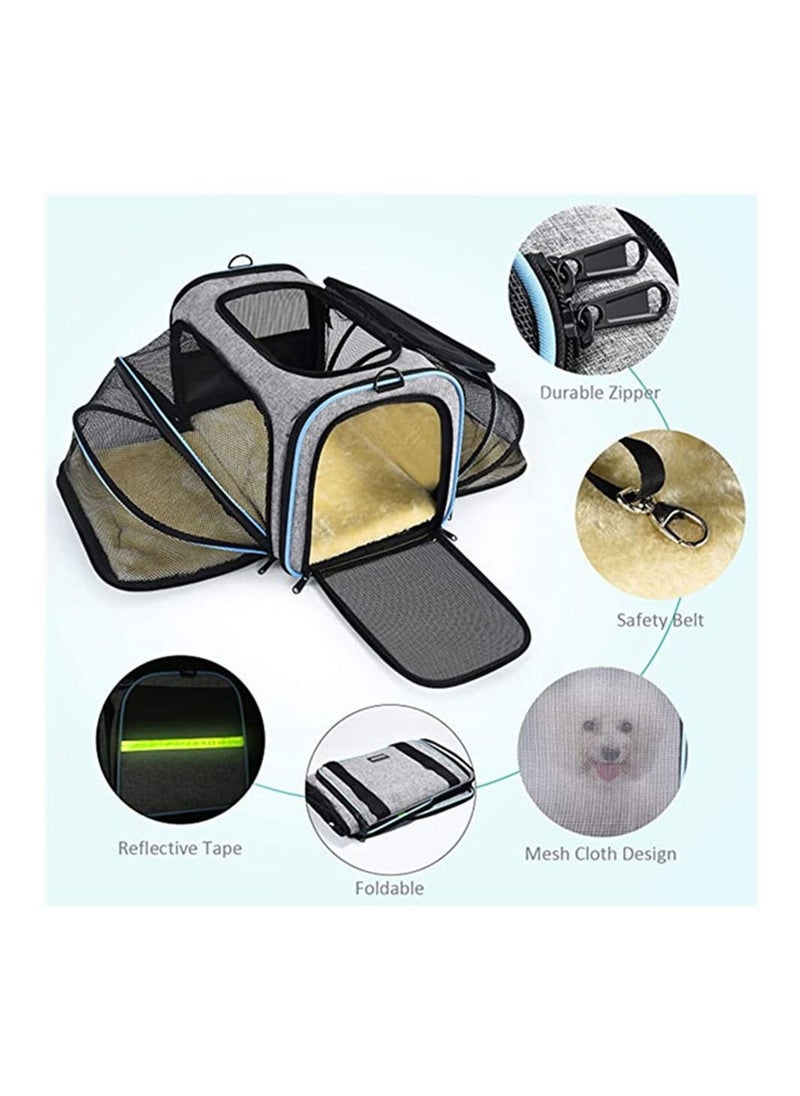 Cool Baby COOLBABY One Shoulder Cat and Dog Bag Pet Double Extension Foldable Bag for Traveling Portable Breathable Pet Carrier Bag Pet Safe Trip  - Image 2