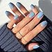Glamnetic Press On Nails - Cashmere Blue | Opaque Soft Pale Sky Blue Short Squoval Fake Nails, Salon Quality | 15 Sizes - 30 Nail Kit - Image 2