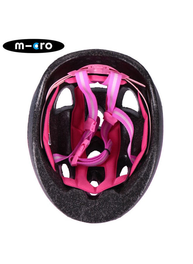 M-cro Children's Protective Gear, Roller Skating Skateboard Balance Bike Helmet, Micro Anti-fall Hand And Elbow Knee Pads, X8m Pink, Size M - Image 5