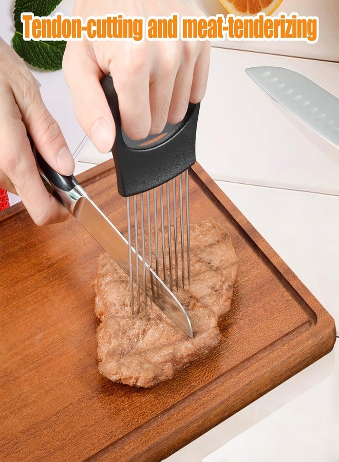 Lorzot Onion Holder for Slicing - Stainless Steel Onion Slicer & Vegetable Holder Cutting Tool for Onions, Tomatoes, Avocados, Eggs, Lemon, Potatos | Multi-Use Kitchen Utensil - Image 5