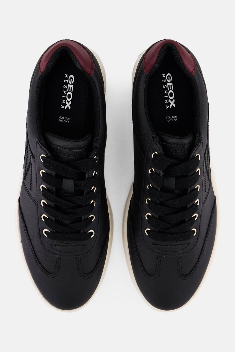 GEOX Women D Meleda Lace Up Shoes, Black - Image 3