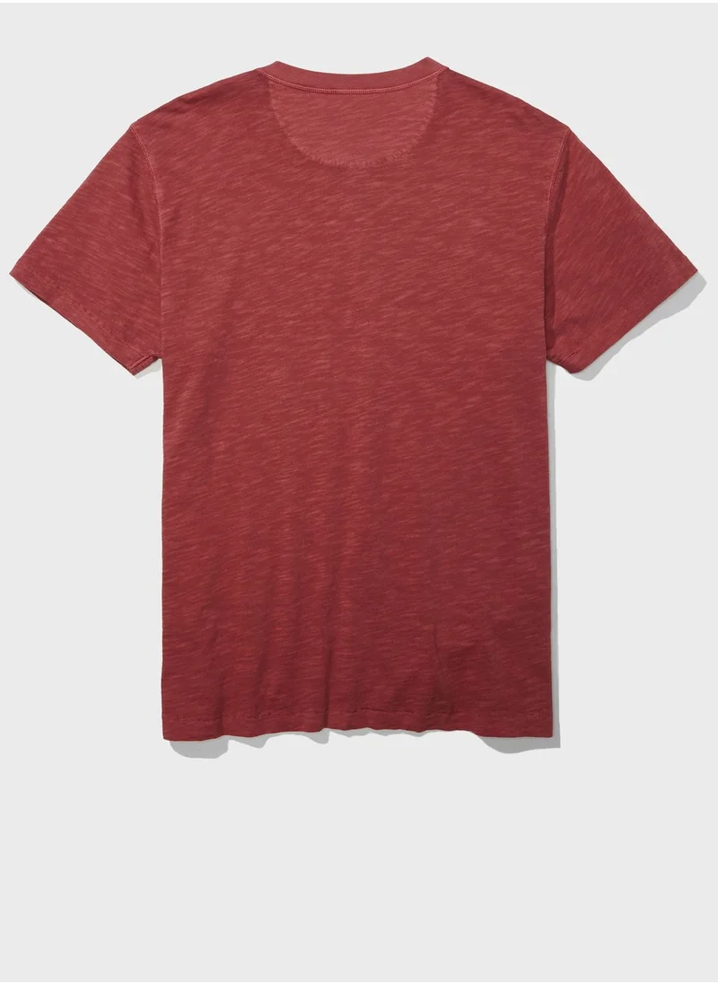 American Eagle Washed Henley T-Shirt