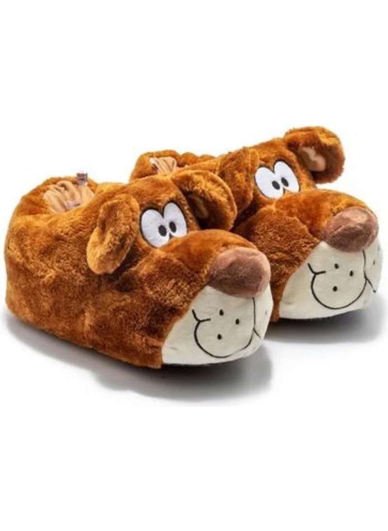 Twigy AA0622 Tw Fibert Brown Animal Figured Men's Slippers