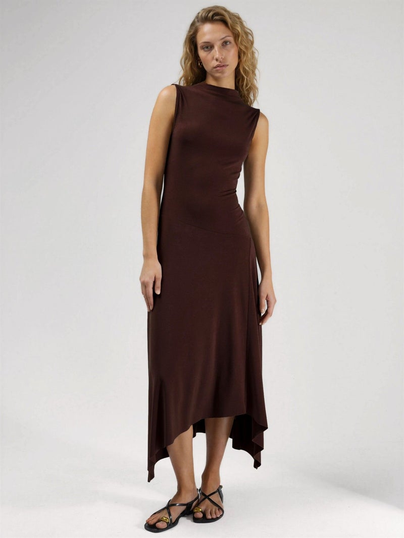 HICCUP Asymmetric Midi Sandy Dress - Image 1