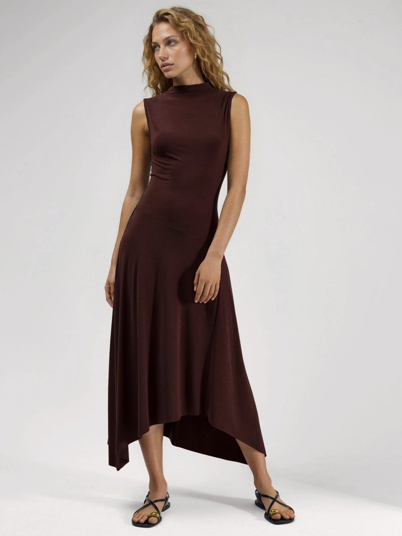 HICCUP Asymmetric Midi Sandy Dress - Image 4