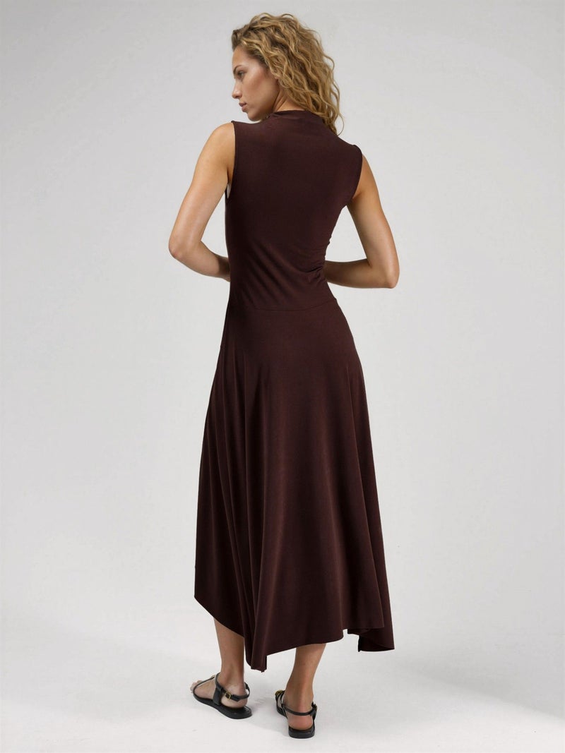HICCUP Asymmetric Midi Sandy Dress - Image 3