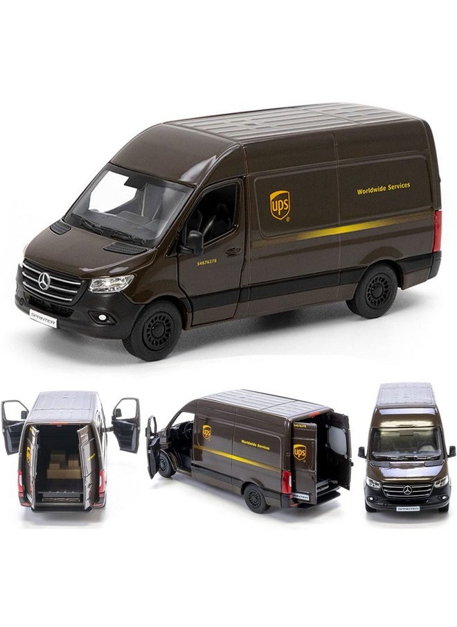 Kinsmart Ups Mercedes-Benz Sprinter + United States Postal Mail Truck Grumman Llv 5 Inch Die Cast Metal Model Toys Setof2  - Image 2