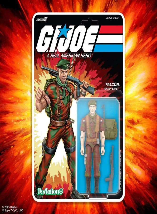 Super7 G.I. Joe Reaction+ Wave 04 (Movie Collection) - Lt. Falcon Action Figure - Image 4