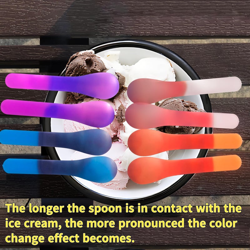 Gugowin 40 Color-Changing Spoons-Dessert Pudding Spoons-Birthday Celebration Spoons-Ice Cream Spoons -Great for Parties-Reusable-Individually Wrapped! - Image 4