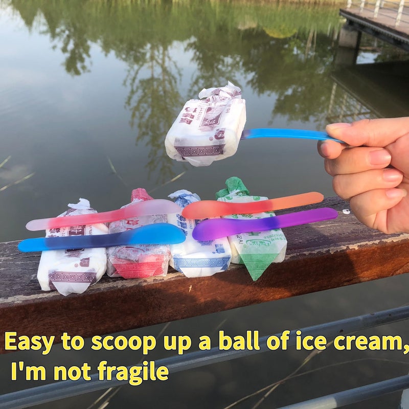 Gugowin 40 Color-Changing Spoons-Dessert Pudding Spoons-Birthday Celebration Spoons-Ice Cream Spoons -Great for Parties-Reusable-Individually Wrapped! - Image 3